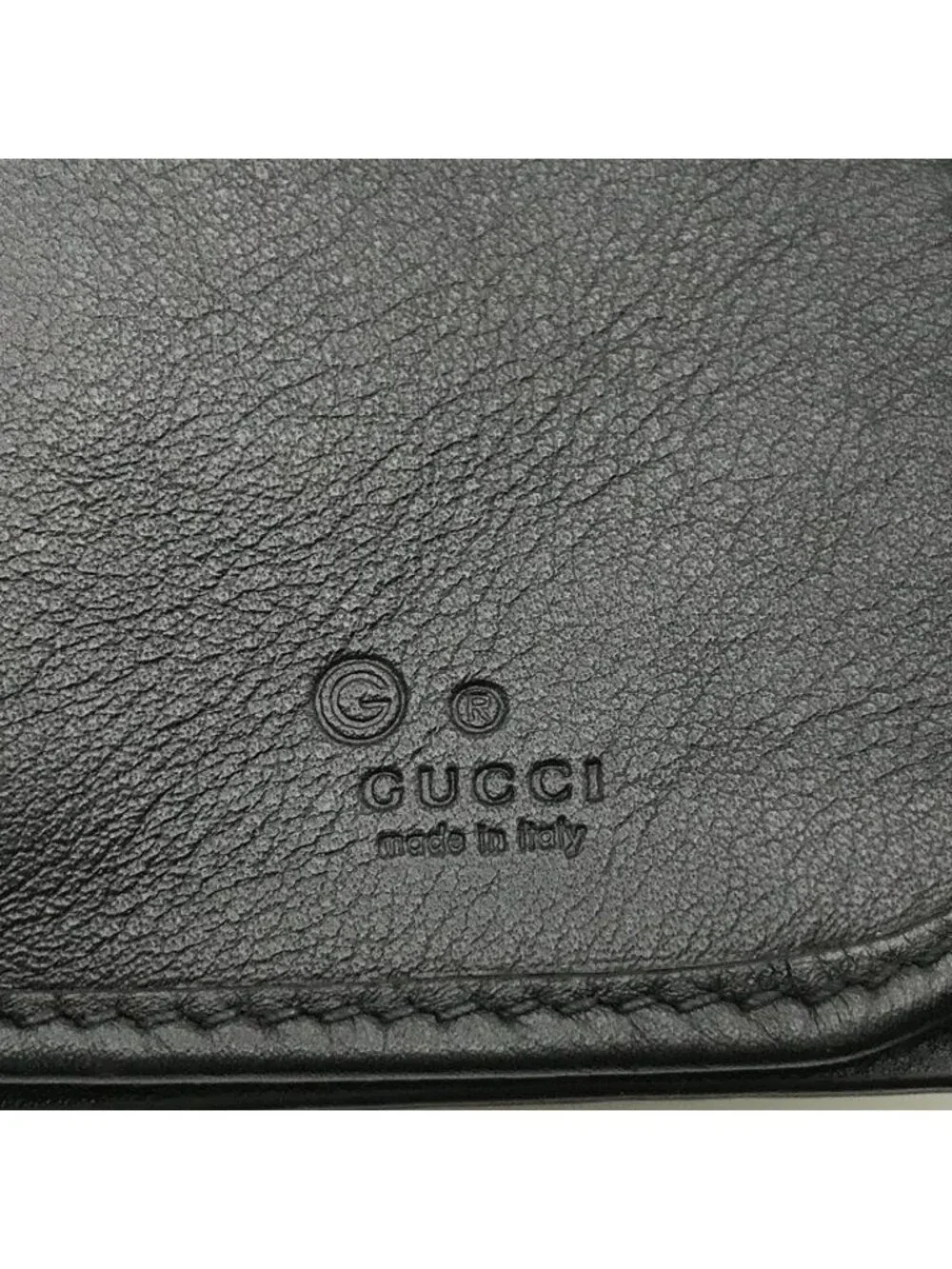 Gucci Micro Guccissima Wallet Bifold Leather Black